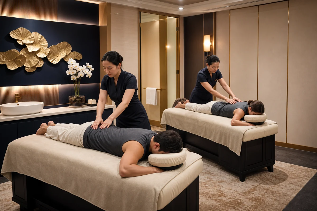 Couples Massage treatment illustration